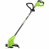 Greenworks 24V Akku Rasentrimmer für kleine bis mittlere Gärten, 25 cm Schnittbreite, inkl. 20 Kunststoffklingen ohne Akku & Ladegerät, 3 Jahre Produkt Garantie