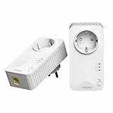 STRONG AV600 Mbit/s Powerline Adapter Setmit Steckdose, HomePlug AV2 Powerline Internet Verstärker, Plug & Play, EIN-Knopf-Sicherheit, Energiesparmodus, 100 Mbit/s LAN Ports, ideal für TV, PC
