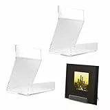 jinminamz Vinyl Holder, Cd Halter, Acryl Schallplatten Halter, Aufrecht Vinyl Regal, Schallplattenständer Geeignet für Schallplatten, Bücher, Bilderrahmen, Teegebäck