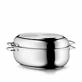 WMF Bräter mit Deckel backofengeeignet, 8,5l, Bräter Induktion, Cromargan Edelstahl, Induktionsdeckel, Schmortopf, 41 x 28,5 x 18 cm