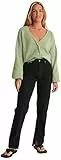 NA-KD Damen Oversized Knitted Cardigan Strickjacke, Chinois Green, XXS
