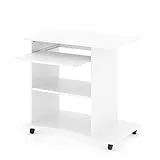 Vicco Schreibtisch Harm, Arbeitstisch für das Büro, Weiß, 80 x 50 cm