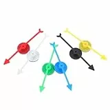 BESPORTBLE Bunte Magnetische Pfeil Drehscheiben 6 Stück Kunststoff 4 Zoll für Brettspiele und Freizeitaktivitäten