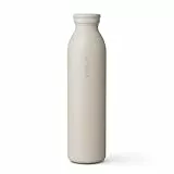Vinsun Trinkflasche Edelstahl 600ml Beige - auslaufsicher, Kohlensäure geeignet, BPA frei - doppelwandig isoliert - leichte Thermoflasche für Sport, Schule, Büro, Reisen