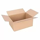 Faltkartons 250x175x100 mm Braun (Außenmaß 255x180x110 mm) KK 24 1-wellig Versandkarton für kleine Waren kleine Kartons (25 Stück)
