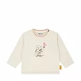 Steiff T-Shirt Langarm EU Größe 68 Antique White, Langarm-Sweatshirt, Longsleeve für Kinder, Pullover langärmelig, Babyoberteil, ideales Basic Shirt, bequem und weich, waschmaschinenfest