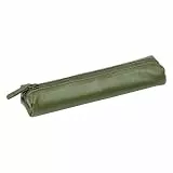 Clairefontaine 107511C - Schlampermäppchen - Stiftetui Flying Spirit, aus echtem Lammleder, 19x4x2,5cm, Khaki, 1 Stück