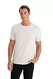 DeFacto Herren Basic T-Shirt - Klassisches T-Shirt für Männer LT.Stone L