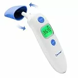 Berrcom Stirn-und Ohrthermometer Fieberthermometer Digitales Ohrthermometer Kontaktlos Infrarot Medizinisches Thermometer für Baby, Erwachsen mit Fieberalarm, Speicherfunktion, °F/℃ Schalter