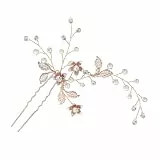 VALICLUD Vintage Hochzeit Haarnadeln Clips Bräute Brautschmuck Chinesische Retro Perle Strass Haarnadeln Brautjungfer Haarschmuck Roségold