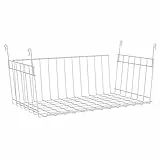 ClosetMaid Draht-Hängeregal zur Aufbewahrung, Organisation im Schrank oder in der Speisekammer, Keine Montage oder Installation, langlebig, 27 cm D x 47 cm B x 20 cm H, Weiß