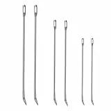 Ofargo Fleisch-Stricknadeln, Bratennadeln zum Schnüren von Braten, Truthahn, Huhn, Schweinehaut, ganzem Schwein, Lamm und Rotisserie-Schweinen; 2 Stück je Größe 12,4 cm, 14,5 cm, 17,8 cm, 6 Stück