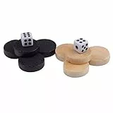 32 Stück Backgammon Steine,Kinder Brettspiel Ersatz Spielsteine und Würfel Zubehör für Checkers Drafts