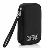 Skycase Kabeltasche,Elektronische Tasche Elektronikzubehör Organizer Tragbare Kabelorganizer,Reise Kabel Etui Organizer Tasche für Elektronische,USB Sticks,Powerbank,SD-Karte,Ladekabel,Schwarz