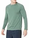 Amazon Essentials Herren Langärmeliges, Schnell Trocknendes Bade-T-Shirt, Grün, XL