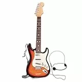 Bontempi | Rock On – Elektronische Rockgitarre Wireless mit Mikrofon, Schultergurt und vorinstallierten Songs, 67 cm