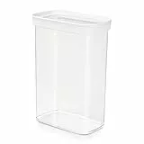 Emsa Optima Trockenvorratsdose, 2,2 L, rechteckig, 100 Prozent sicher, hygienisch, platzeffizient, Frischedichtung, transparentes Design, Schnappverschluss, N1142300