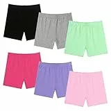 Jeayita Radlerhose Kinder Mädchen Kurze Hose Mädchen Kurze Hosen Shorts Turnhose Sportleggings Baumwolle Kurz 6 Paar