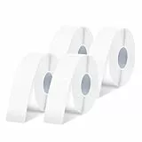 SUPVAN KATASYMBOL 4 Rollen Endlos-Etikettenband Value Pack (15 mm × 6 m/Rolle) für E10 / E11 / E16 Etikettendrucker, schwarz auf weiß
