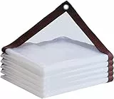 Abdeckplane wasserdichte mit Ösen,Transparente Plane Regenschutz Wetterfeste,Durchsichtige wasserdichte Plane für Gartenmöbel Pflanzen Gewächshaus Pet Hutch Dach(2x5m)