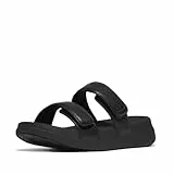Fitflop F-MODE GO ADJUSTABLE FLATFORM TWO-BAR SLIDES