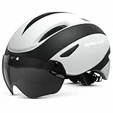 KINGLEAD Fahrradhelm,Fahrradhelm mit Magnetische Schutzbrille Fahrradhelme Einstellbarer Radhelm Rennradhelm für Erwachsenen Herren Damen Fahrradhelm MTB Mountainbike Helm