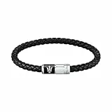 Maserati Jewels Herren Armband aus Stahl, recyceltes Leder, Emaille - JM222AVE07