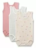 Sanetta Baby-Bodys (3er-Pack) ohne Arme Dots | Hochwertiger und nachhaltiger Body für Mädchen aus 100% Bio-Baumwolle.