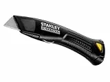 STANLEY FATMAX Universalmesser mit feststehender Klinge (mit magnetischem Klingenfach, Klingenhalter aus gehärtetem Stahl, mit Rändelrad & Schulterschraube, inkl. Messerköcher) schwarz, FMHT10500-0