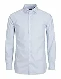 JACK & JONES Herren Jprblaparker Shirt L/S Noos Hemd, Cashmere Blue/Fit:Slim Fit, M EU