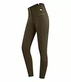 ELT Waldhausen Reithose Mathilda Glam High Waist, grünbraun, Gr. 38