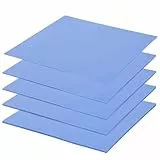 Sporgo 5 Stück Wärmeleitpad: 100 x 100 x 0,5/1/1,5/2/3 mm Thermal Pad Hochtemperaturbeständig Silikon Wärmeleitpads, Wiederverwendbar Wärmeleitpad Set für CPU, GPU, SSD, PC, Laptop, Kühler