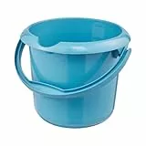 keeeper Eimer mit Ausguss, integrierter Mess-Skala und ergonomischem Griff, 5 l, Mika Eco Line, Blau (Eco Sky Blue)