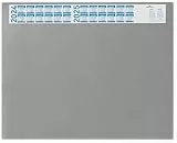 Durable Schreibunterlage (mit Vollsichtplatte und Kalender, 650 x 520 mm) 1 Stück, grau, 720410