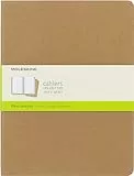 Moleskine Cahier Journal (3er Set Notizbücher mit weißen Seiten, Hardcover, Extra großes Format 19 x 25 cm, braunes Kraftpapier, 120 Seiten)
