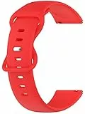 Alienwork Uhrenarmband Silikon-Armband Rot Federsteg mit Schnellverschluss Silikon Leicht Weich Wasserdicht