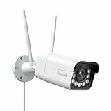 Reolink 4K 8MP Wi-Fi 6 Überwachungskamera Aussen mit 5X Optischem Zoom, Reibungsloser Fernzugriff mit H.265-Aufzeichnung, Farbnachtsicht, Intelligente Erkennung, 2-Wege-Audio, IP67, RLC-811WA