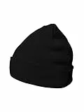 DonDon Mütze Herren Mütze Damen Wintermütze Beanie klassisches Design schwarz