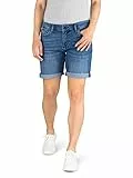 MUSTANG Damen Shorts Bermuda Kurze Jeans Hose Regular Jeansshorts Hotpants Basic Denim Stretch Baumwolle Blau w28, Größe:W 28, Farbe:Medium (682)