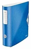 Leitz Qualitäts-Ordner 180° Active WOW, A4, Breit, Abgerundeter Rücken, 8,2 cm breit, Gummibandverschluss, Leichtes Polyfoam, Plastik-Ordner, WOW Serie, Blau, 11060036