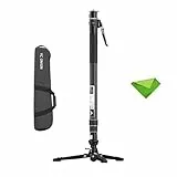 YC Onion Pineta Pro Einbeinstativ aus Karbonfaser mit Pedalbasis, leichtes Reise-Einbeinstativ, Lichtstativ mit Schnellwechselplatte für Sony, Canon, Nikon, Fuji DSLR-Kameras, Gimbal