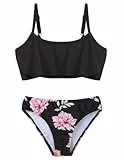 Arshiner Mädchen Bikini Set Volant Zweiteilige Badeanzüge Kinder Gerüschte Bikinislips Bademode Schwimmanzug Badebekleidung Muster 1/150 10-11 Jahre
