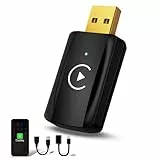CarPlay Wireless Adapter U2C-AIR 3.0, Nur für Autos mit CarPlay & iOS 10+ i Phone, Nicht kompatibel mit Android Auto, Wandelt Wired CarPlay in Wireless CarPlay, 5GHz WiFi, USB C/A, Schwarz