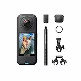 Insta360 X4 Air Motorrad-MultiView-Bundle (Ultimativ) – 165 g leichte 8K 360°-Kamera, Unsichtbarer Selfie-Stick, auswechselbare Linsen, Aufnehmen & dann ausrichten, integr. Windschutz, Stabilisierung