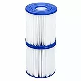 Bestway Filterkartusche Gr. I Doppelpack, 8,0 x 9,0 cm, blau-weiß