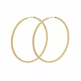 Pernille Corydon Creolen Gold Orbit - Damen-Ohrringe Ø 50 mm Silber 925 18k vergoldet - E053g