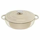 Tefal LOV Servierpfanne 28 cm, wiedergewonnenes Gusseisen, optimale Wärmespeicherung, für alle Herdarten, induktionsgeeignet, backofengeeignet bis 250°C, spülmaschinegeeignet, beige, E25972
