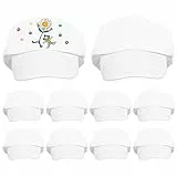 Toyvian 20 Stück Trucker Bastelzubehör Kappe Dekorativ Herstellung Kind Casquette Malerei Karneval Eltern-Kind Kinder Unvollendet Für Bemalte Hüte Outdoor Polyester Weiß Jugendhut Ostern