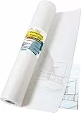 Tritart Transparentpapier Rolle 100cm x 25m 50g/m - Skizzenpapier , Schnittmusterpapier , Transparentes Architektenpapier - Professionelles Pauspapier & Tracing Paper