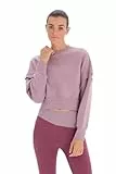 Dagi Women's Lilac Long Sleeve Standing Collar Sweatshirt, Lilac,XS